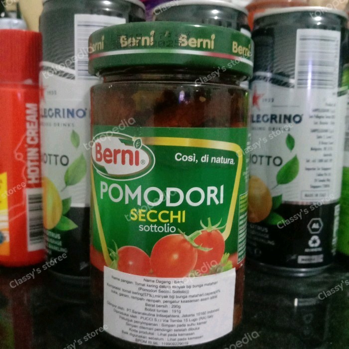 

berni pomodori secchi 290gr/tomat kering dalam sunflower oil