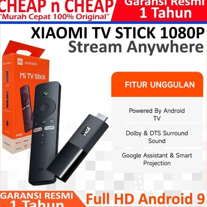TERBARU - Mi TV Stick FHD 1080P Android Xiaomi Stik Full HD Set Up Box STB Smart SmartTV
