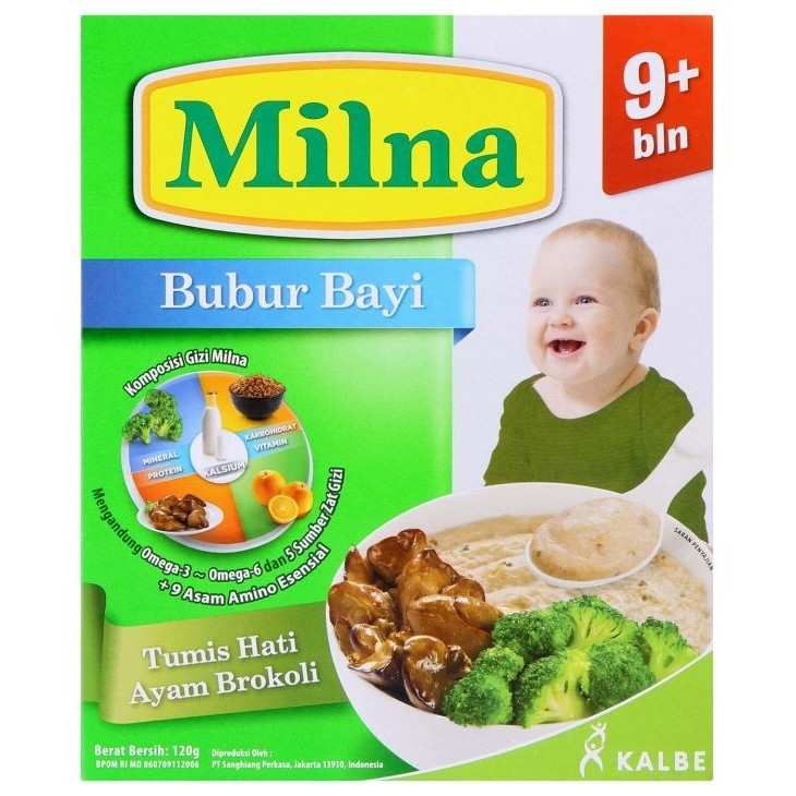 

MILNA 9+ BUBUR TUMIS HATI AYAM BROKOLI 120 GR - RAJA SUSU