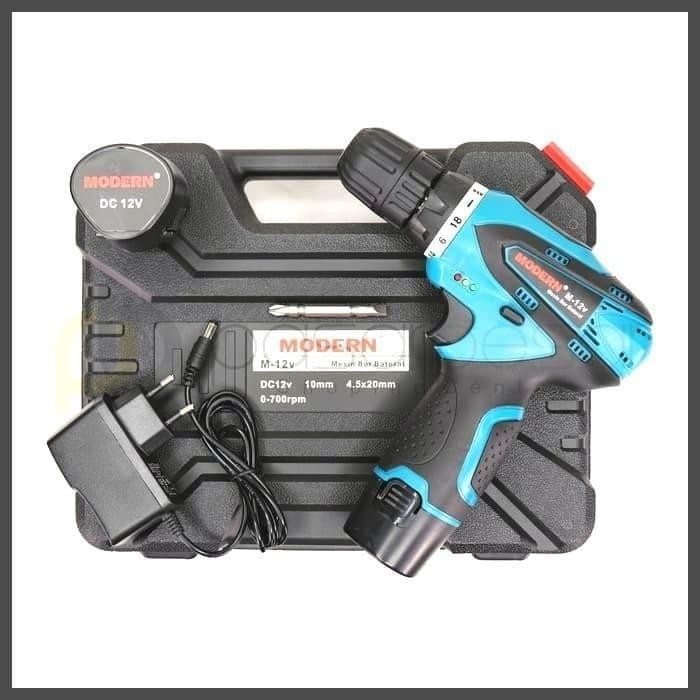 Modern bor cordless Drill Tangan M-12 V / bor Baterai Charger Cas M12V bor mini
