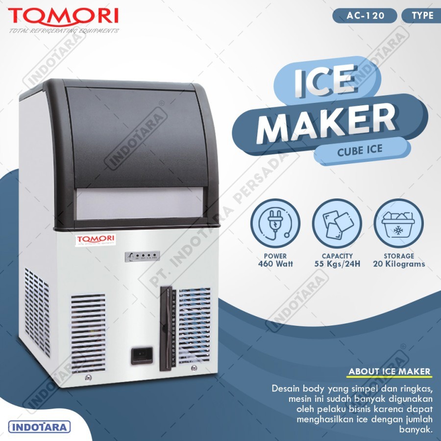 Mesin Pembuat Es Kubus AC120 TOMORI ICE CUBE