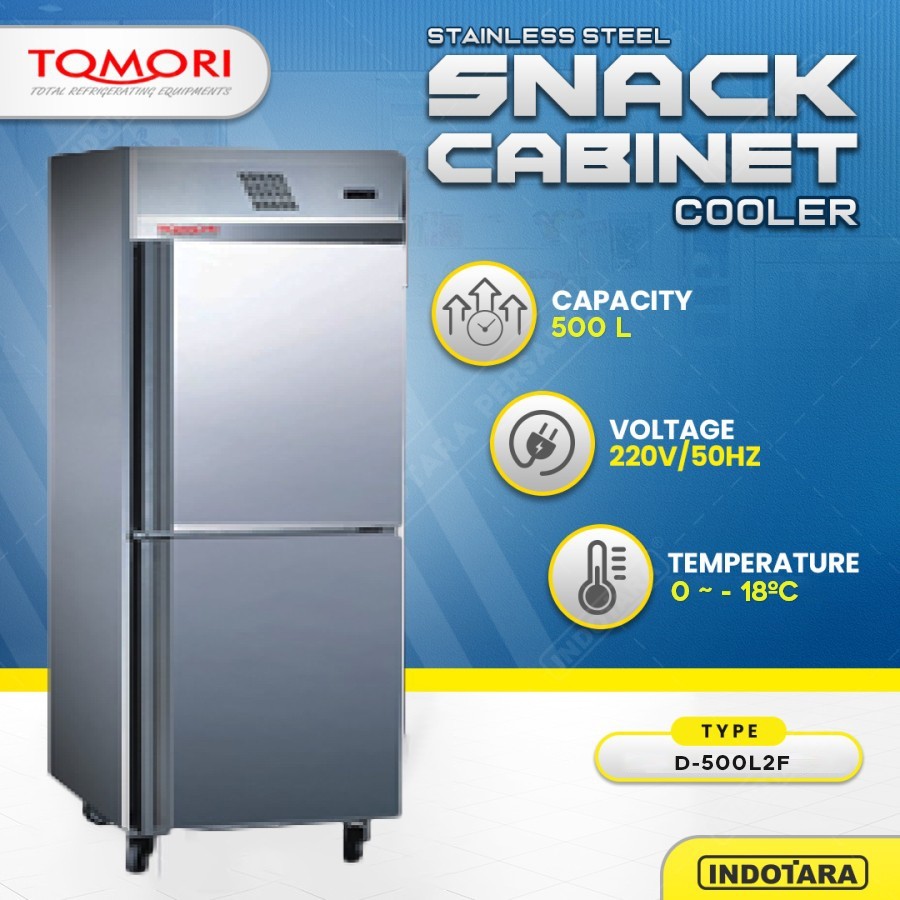 Kulkas D Stainless Steel Kitchen Refrigerator D500L2F TOMORI