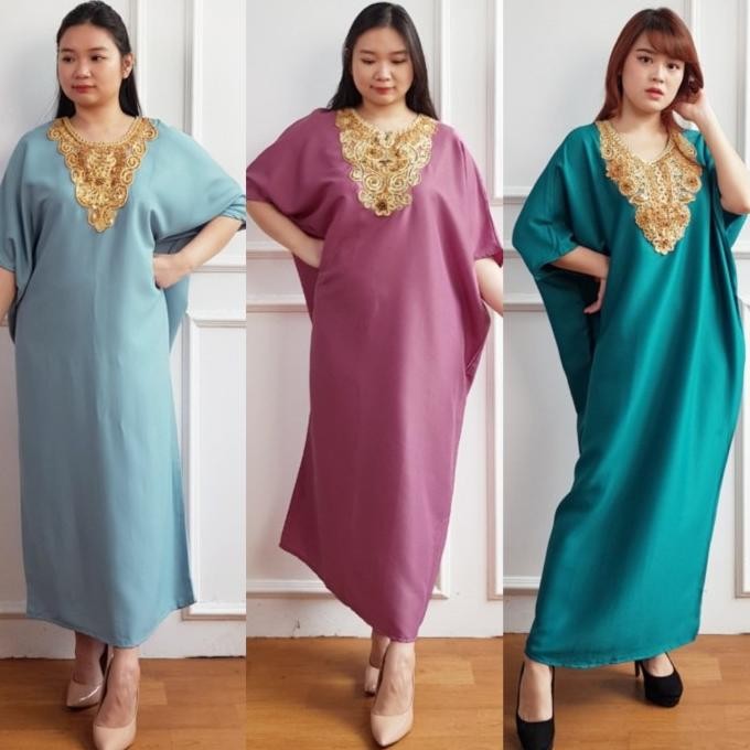 Kaftan Kajol Baju Dress Muslim Wanita Panjang Murah Terbaru