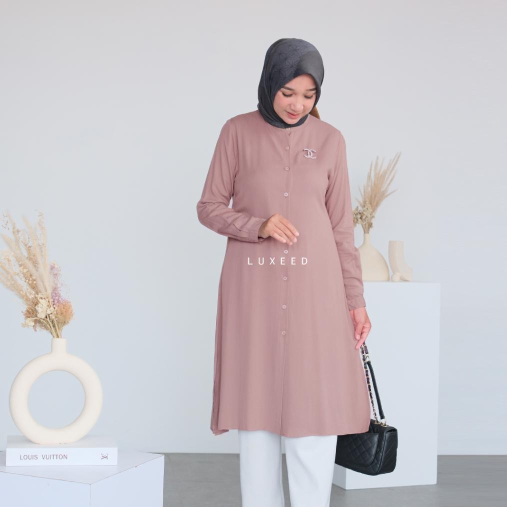 CR - Tunik Wanita Terbaru Tunik Polos Wanita Tunik Twill Rayon Tunik Harian Tunik Basic Tunik Harian