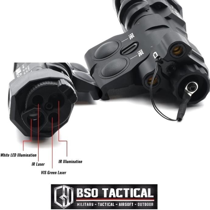 Grosir Mawl C1+ Tactical Flashlight Aiming Laser Ir Led Senter 4 Fitur