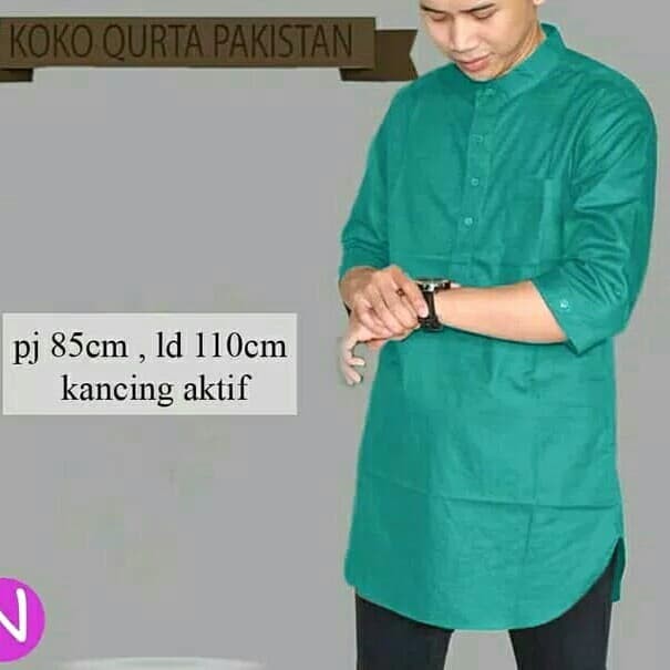 BAJU KOKO QURTA PAKISTAN TOSCA BUSANA MUSLIM ISLAM TREND PRIA
