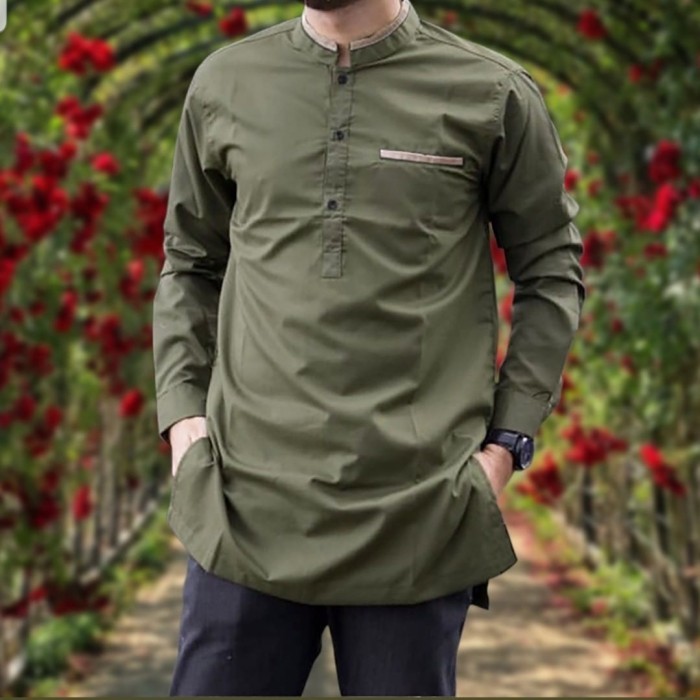 BAJU KOKO KURTA TOYOBO HIJAU ARMY