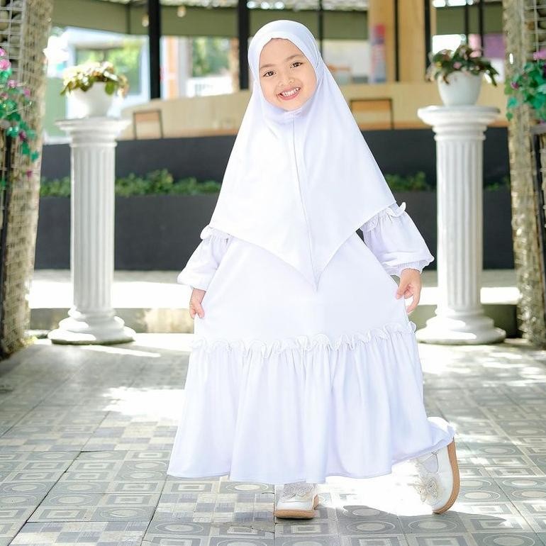 HK Yumma Kid's Set Gamis Syar'i Anak Perempuan Usia 4-5 tahun Bahan Jersey Premium TERLARIS