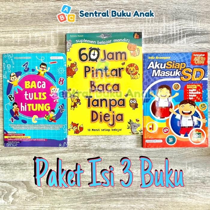 

[Paket Isi 3 Buku] Buku 60 Jam Pintar Baca Tanpa Dieja Calistung Persiapan Masuk Sd Full Color