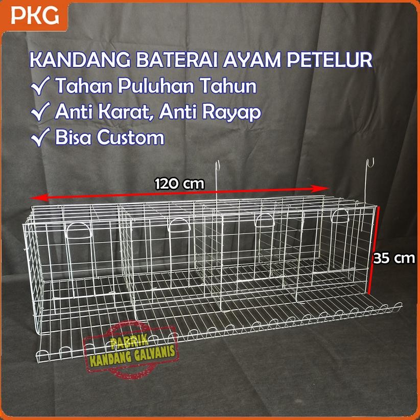 TERMURAH Kandang Baterai Ayam Petelur Besi Galvanis Uk. Small 4 Pintu Isi 8 Ekor | Kurungan Batrei G