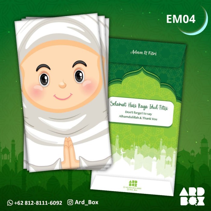 

New! Amplop Lebaran Custom Angpao THR Idul Fitri Terbaru Hari Raya EM04 Idul Fitri