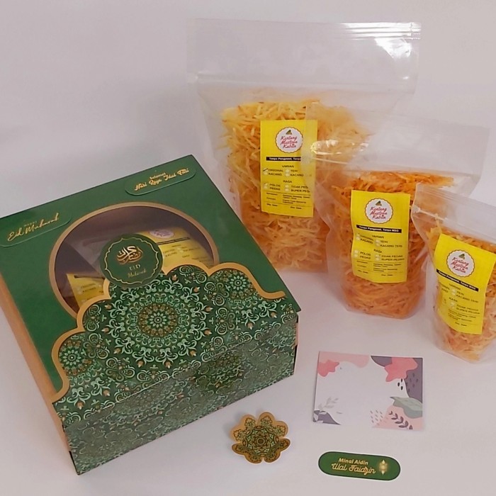 

New! Parsel Lebaran Kering Kentang Mustofa Kabita Box Idul Fitri Mozaik - KMK Teri Kacang Mix-TdkPdsPds Idul Fitri