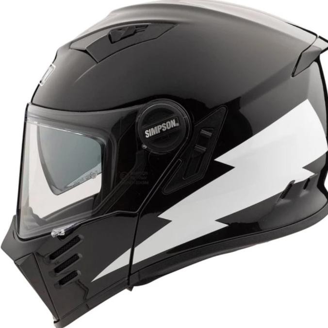 SIMPSON MODULAR BANDIT HELLFIRE | HELM MOTOR MODULAR FLIP UP SIMPSON DARKSOME