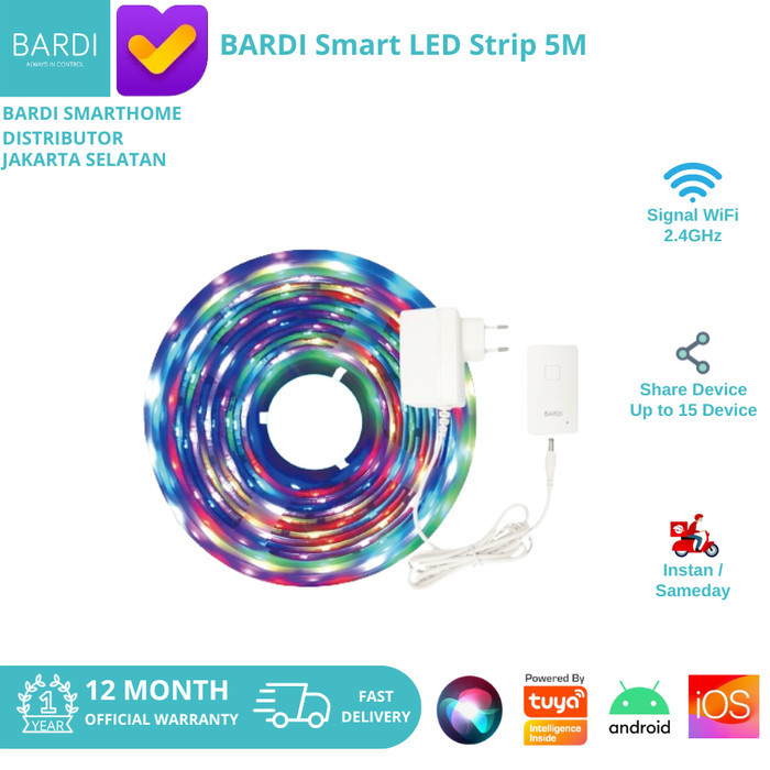 BARDI LED Flowing Strip 5M with Adaptor - Lampu LED Strip