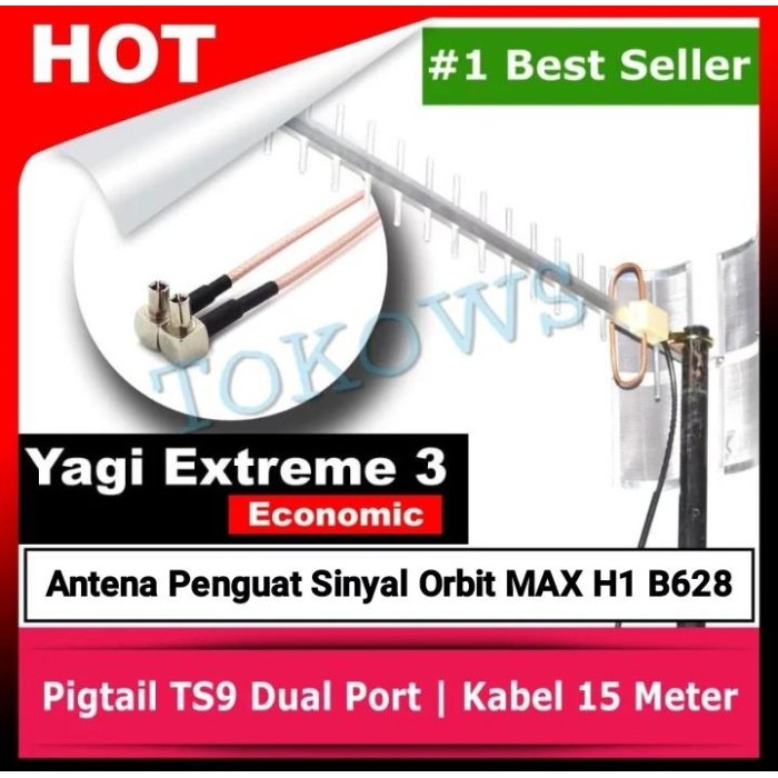 Antena Penguat Sinyal Orbit MAX H1 B628 - Yagi Extreme 15M