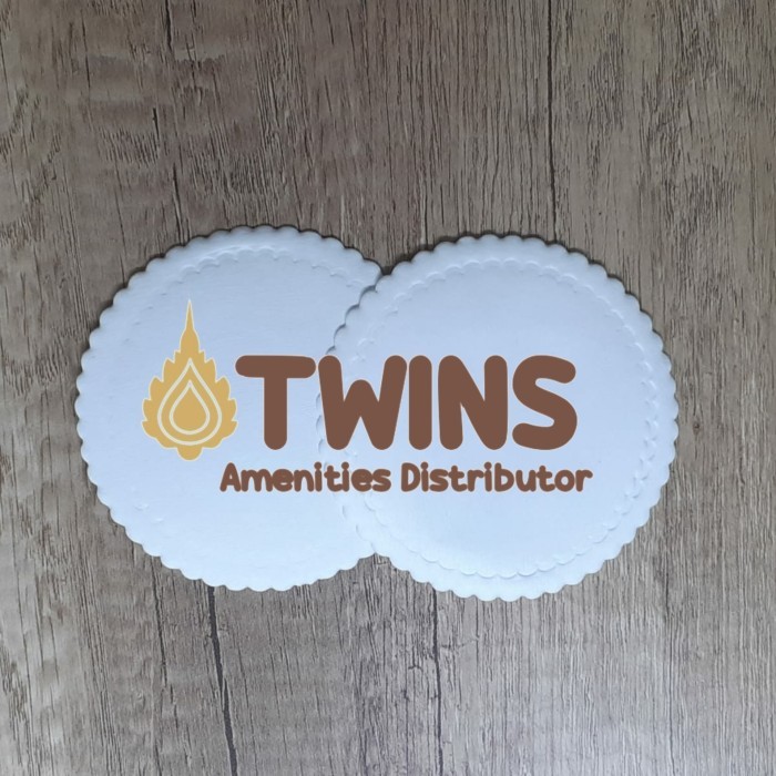Tatakan Gelas Kertas Coaster Hotel polos