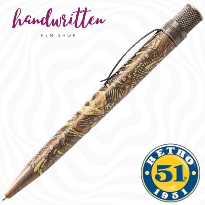 

SMITHSONIAN X RETRO 51 DINO FOSSIL ROLLERBALL BALLPOINT PEN/ PULPEN