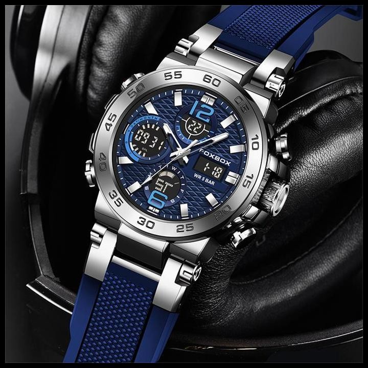 Terlaris Lige Jam Tangan Kuarsa Pria Tampilan Ganda Digital Modis Jam Tangan Kuarsa Olahraga Kronogr