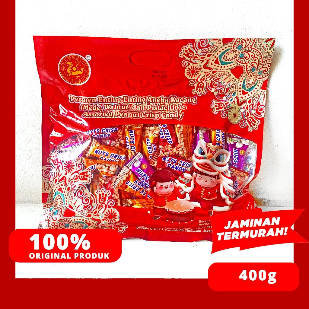

Permen Enting Enting Acang Peanut Crip Candy 400 Gram Chen Liang Ji