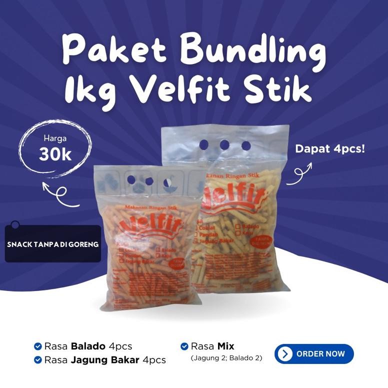 

BISA COD VELFIT SNACK STIK BALADO 4 RASA BERAT 950g MIRIP SABENA ZX41