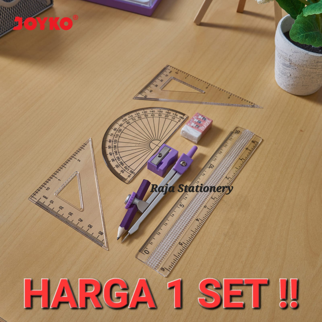 

Joyko Math SET Paket Jangka Penggaris Busur Joyko Matematika MS-87 RAJA BIG BOX