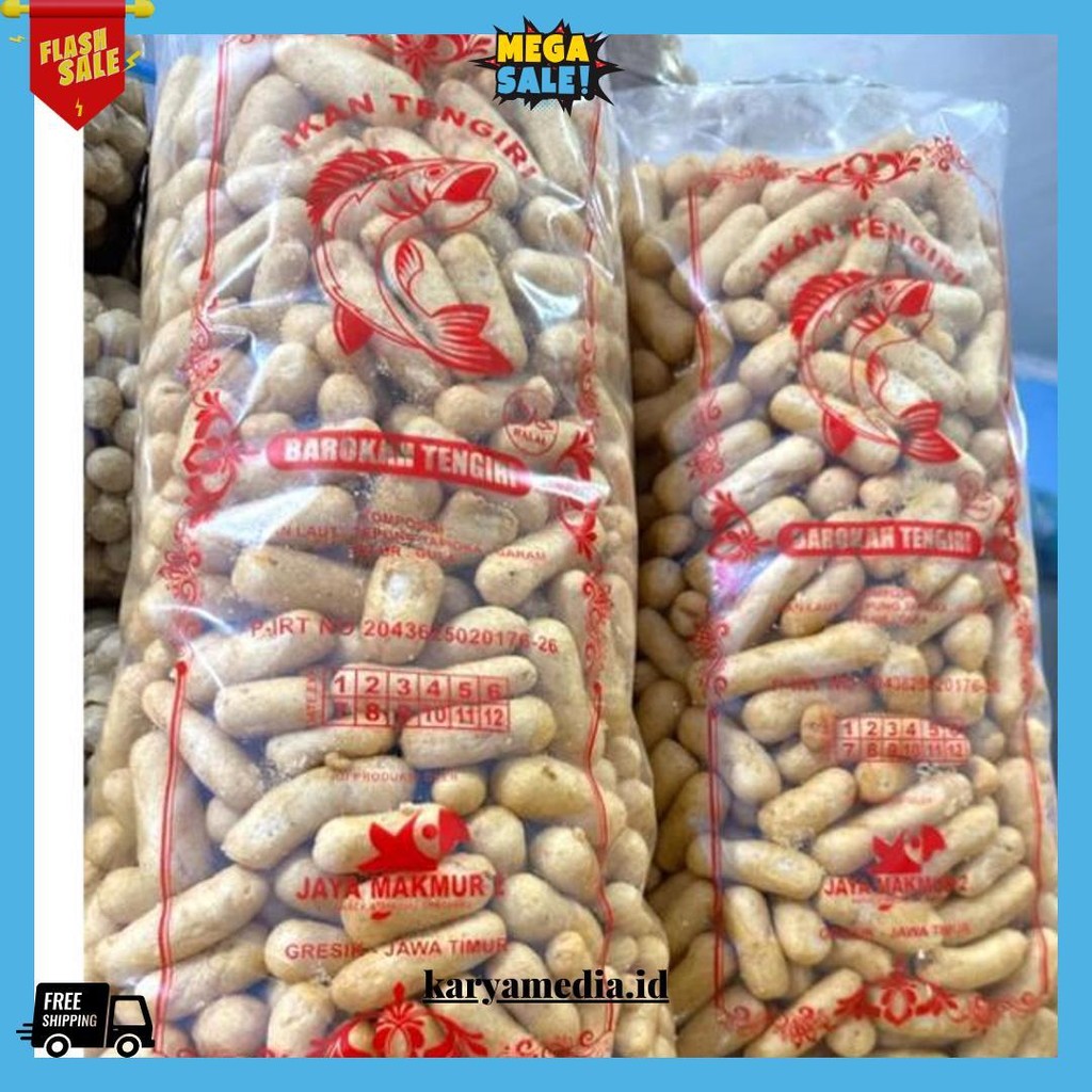 

1Kg Kerupuk Ikan Tengiri Premium Amplang Tengiri Khas Jawa Timur Original Produk