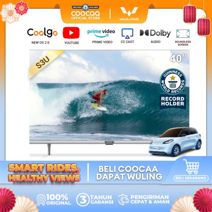 COOCAA 40 inch Digital Smart TV (Model : Coocaa 40S3U)