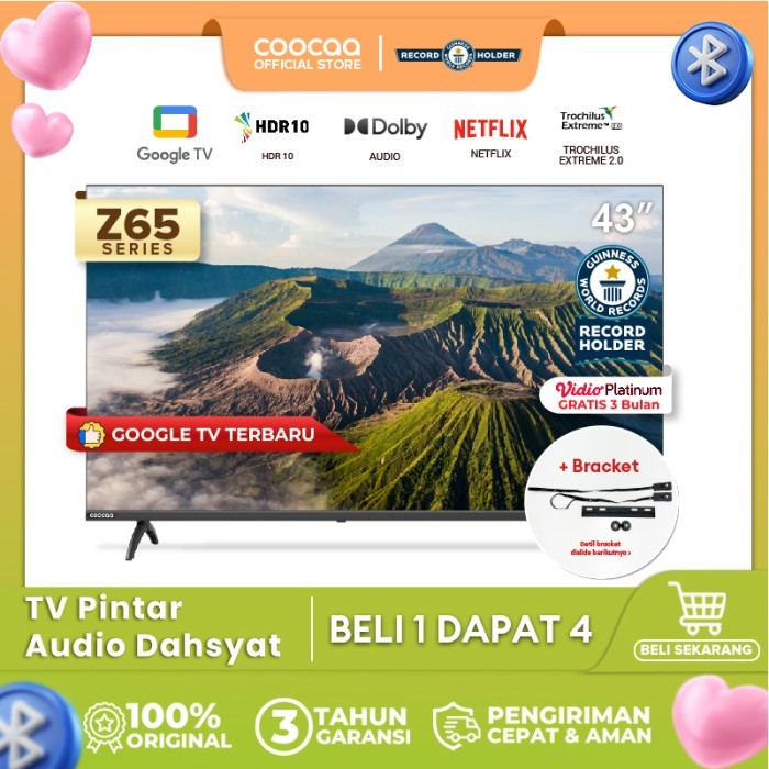 [+ BRACKET] COOCAA 43 inch GOOGLE TV-2K LED-TV (COOCAA 43Z65)