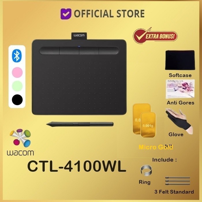 Wacom Intuos Drawing Tablet Small Bluetooth CTL-4100 CTL 4100 CTL4100