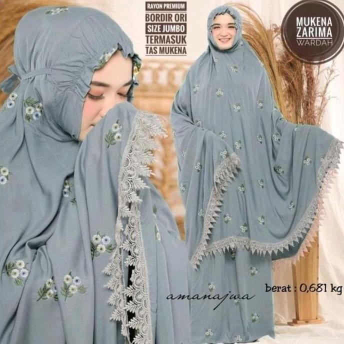 Terjangkau Mukena Dewasa Bahan Katun Rayon Bordir Natasya Mukena Terbaru Atasan Bawahan  Kain Mewah 