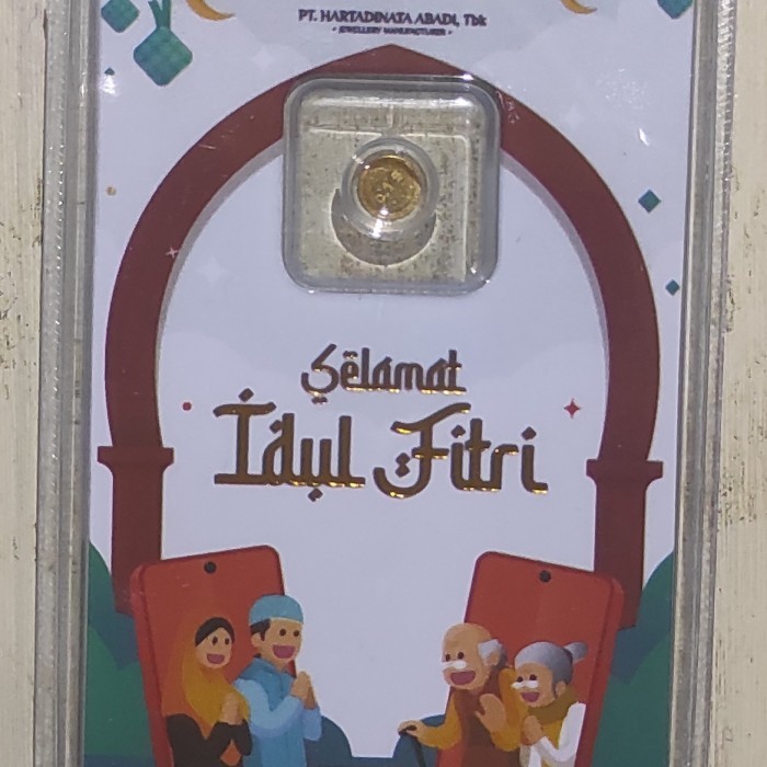 New Logam Mulia 0.1 gram Hartadinata LM seri Idul Fitri Idul Fitri