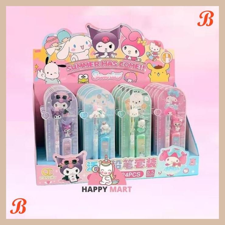

| KK | PENSIL MEKANIK SET ISI PENSIL NEW ICON KUROMI / MELODY / CINNAMOROLLL