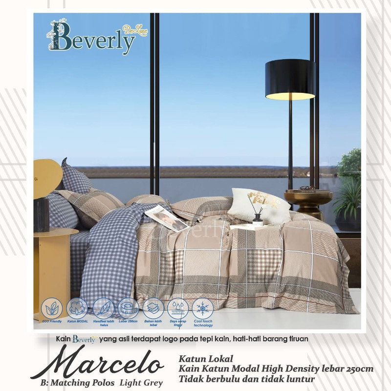 Bedcover & Sprei Premium Katun BEVERLY Motif Marcellobev