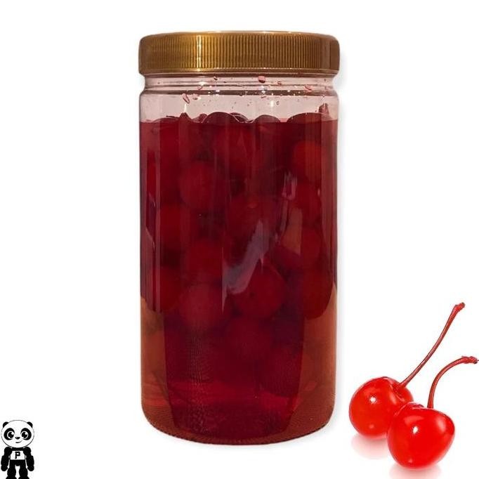 

Maraschino Cherry 700g Ceri Merah dengan Tangkai