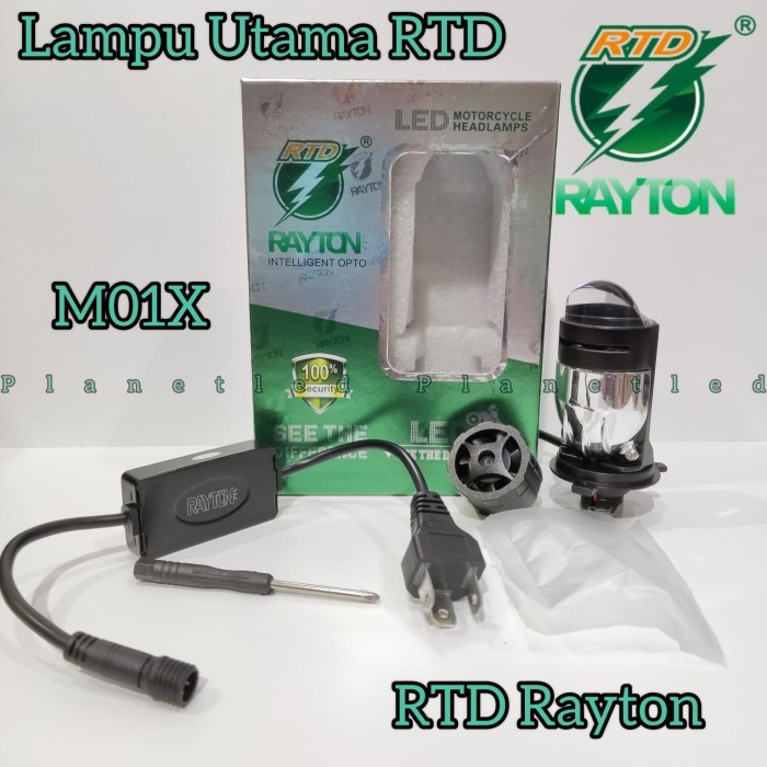 Original Rtd Rayton - Lampu Utama Led M01X-H4 + Kipas Pendingin
