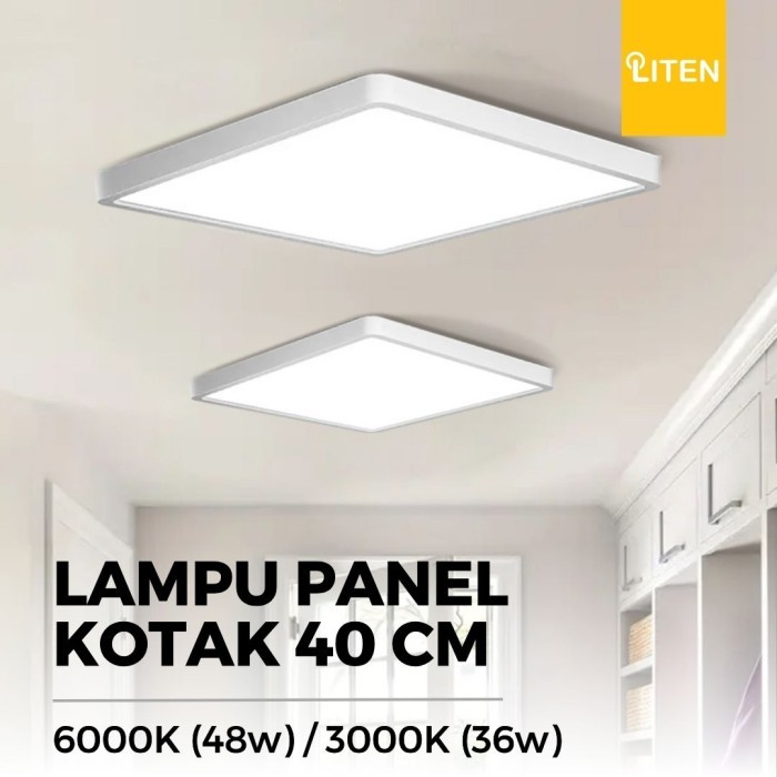 Lampu Plafon Kotak Outbow 40Cm / Lampu Panel Led 48 Watt 36 Watt Besar