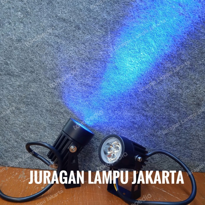 Lampu Taman Mini 3 Watt Led Biru Sorot Taman 3W Biru Minimalis