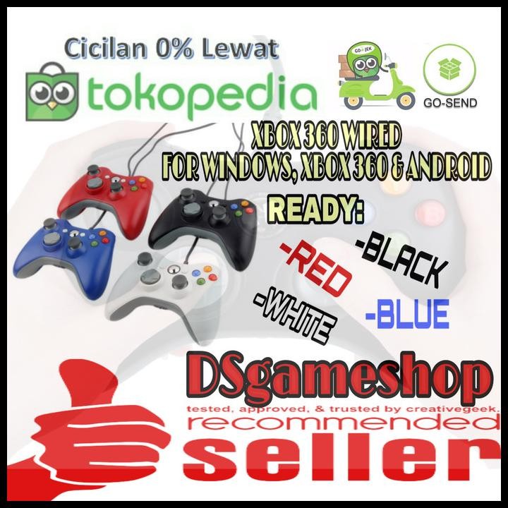 Terlaris Stik / Stick Xbox Kabel /Wired Xbox 360/Pc Ori Pabrik Good Quality