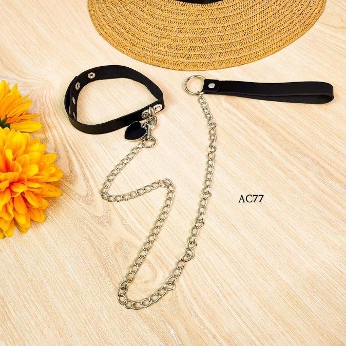 

Aksesoris Lingerie Wanita Choker Ghotic Hitam Rantai Premium Ac77A Original