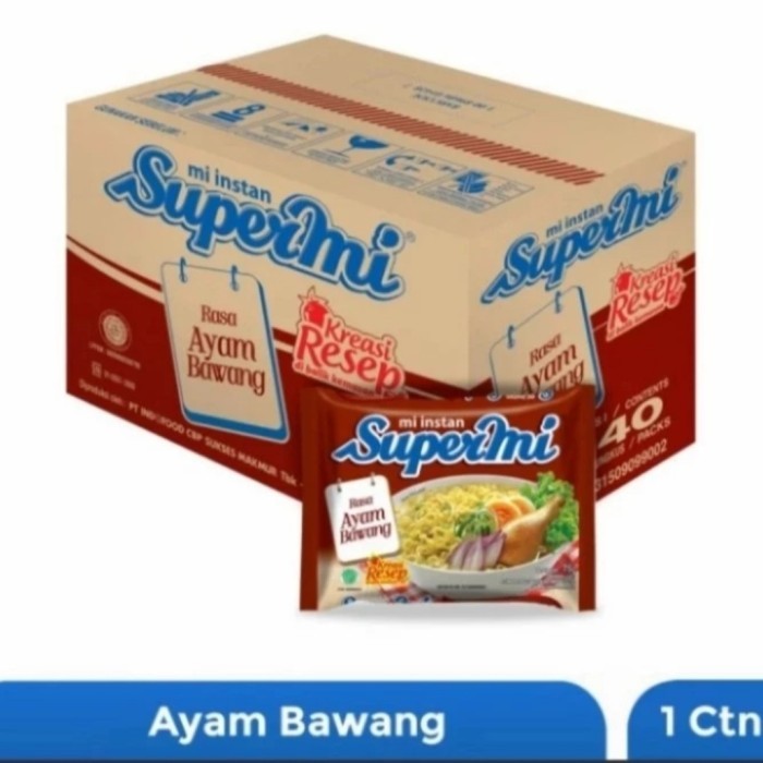 

PROMO MIE / PASTA / 1 Dus isi 40 bks - Supermi mi instan rasa ayam bawang NON COD