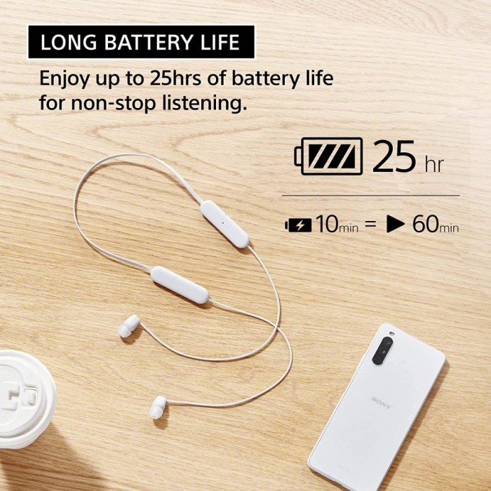 Sony Wi-C100 / Wi C100 / Wic100 Wireless Sport Earphone Neckband