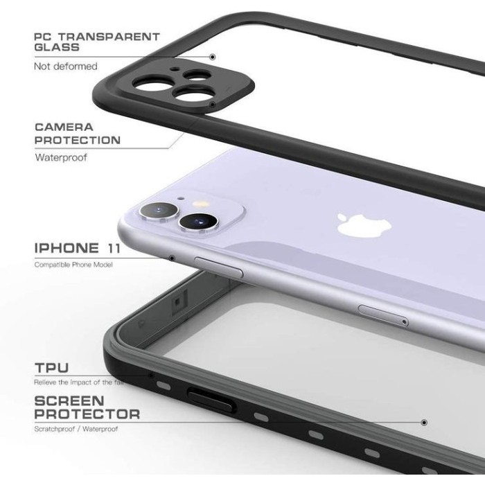 Redpepper Lifeproof Iphone 11/PRO/MAX IP68 Waterproof Case Anti Air