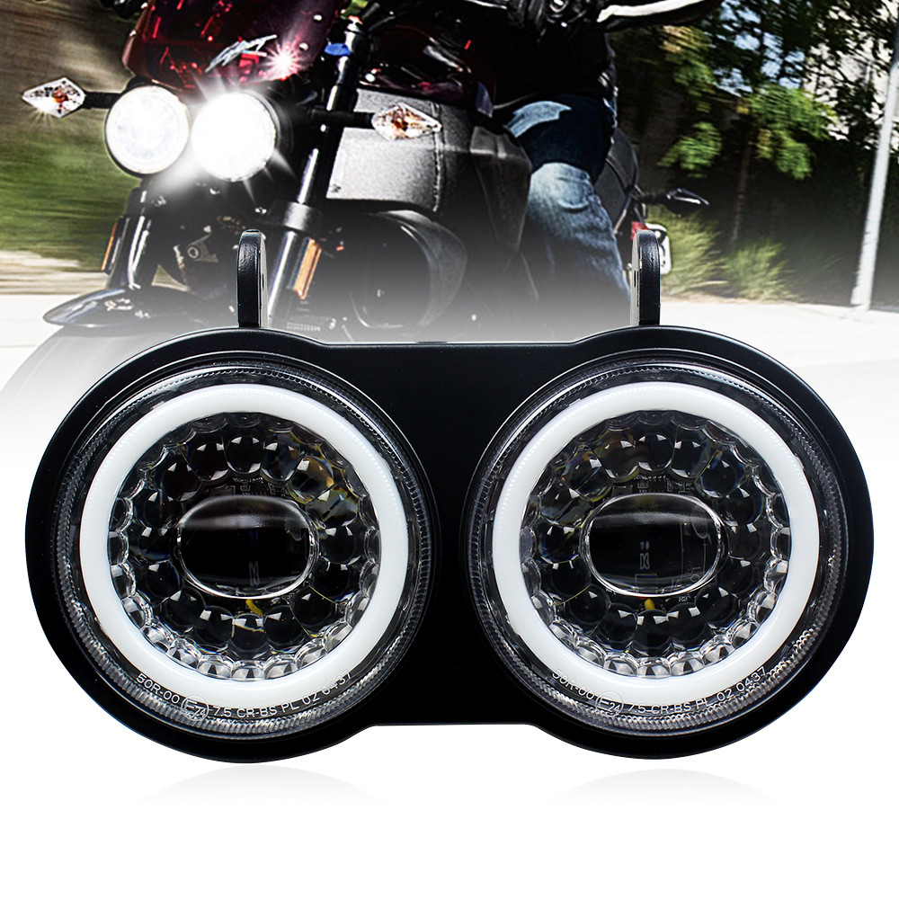 DAMO Buell XB Motorcycle Headlight LED Assembly with DRL for Buell XB Model 2003-2010 Years LED Dual