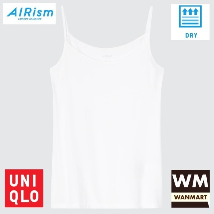 UNIQLO Women AIRism Kamisol Kaos Dalam Tank Top Wanita White