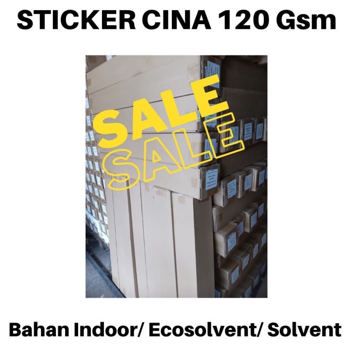 

STICKER VINYL CINA 120 GSM (ROLL) UK. 1,07 - 1,27 - 1,52 M