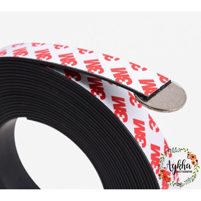 

MAGNET STRIP KARET DOUBLE TAPE 3M TISSUE ROLL GULUNGAN 10 METER X 2 CM