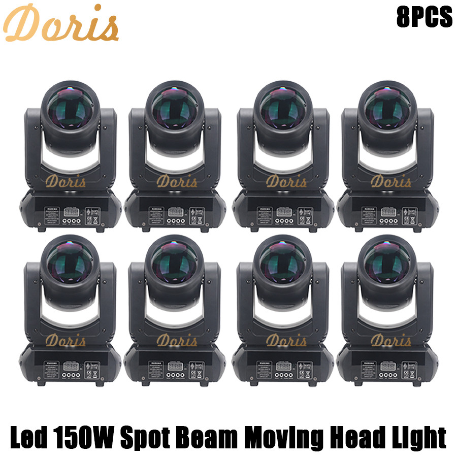 AERO No Duty 8Pcs Mini 150W LED Moving Head Light Beam Spot 18 Rotating Prisms Dj Dmx Stage Light Ef