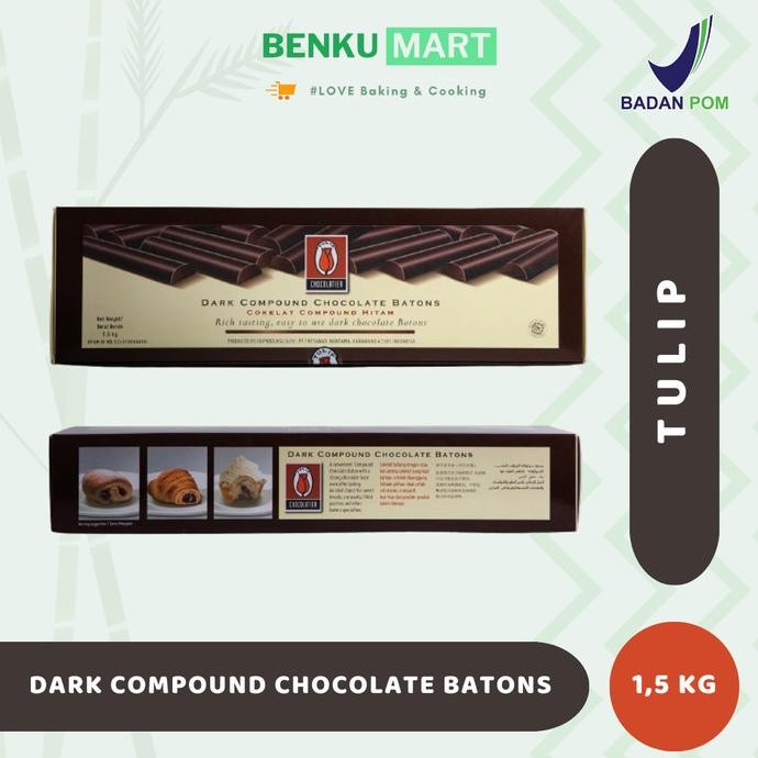 

Chocolate Sticks Batons Tulip Compound Sticks Stik Coklat Baton 1,5kg