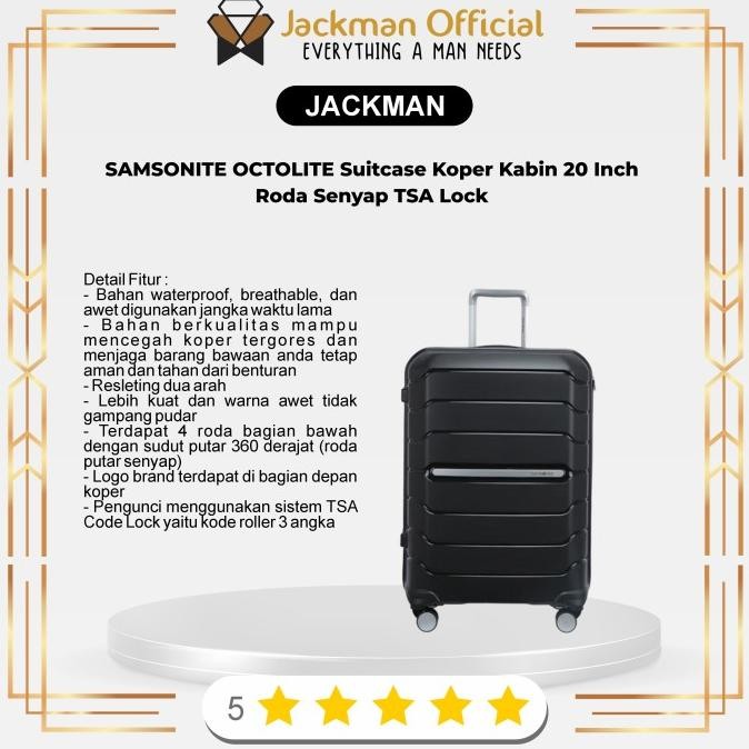 Murah Samsonite Octolite Suitcase Koper Kabin 20 Inch Roda Senyap Tsa Lock