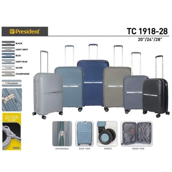 Sale Koper President 5259 / 1918 Tsa 20 - 24 - 28 Inch Expanding Tsa